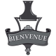 Stickers deco Bienvenue gris