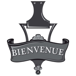 Stickers deco Bienvenue gris