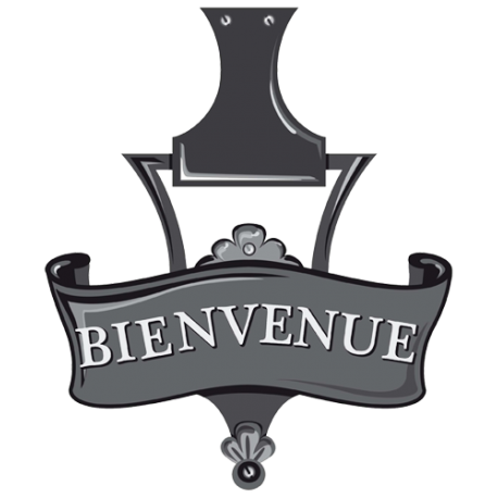 Stickers deco Bienvenue gris