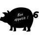 Sticker ardoise Cochon