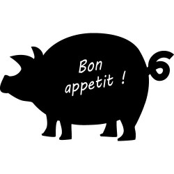 Sticker ardoise cochon