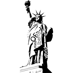 sticker New York - Sticker statue Libert'