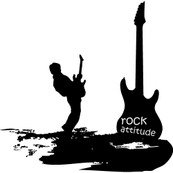 Sticker Rock and Roll - Rock attitude
