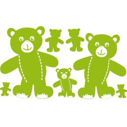 Stickers Ourson - Famille ours