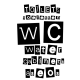 Stickers abattant de wc avec mots