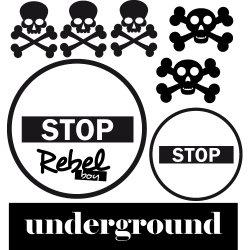 Stickers Chambre ado - kit rebel