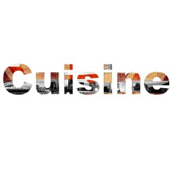 Stickers texte cuisine photo new york