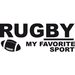 Stickers rugby Kit texte ballon