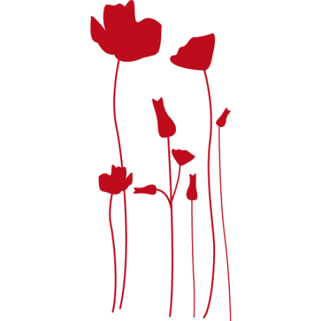 Sticker fleurs - sticker coquelicots