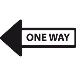 Sticker de fleche one way