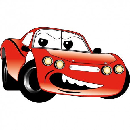 Sticker enfant voiture rouge