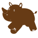 Sticker rhinocéros bebe