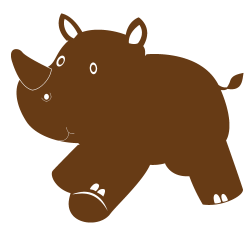 Stickers enfants - Ross le Rhinoceros