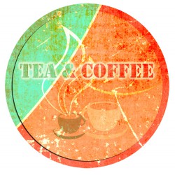 Sticker plaque coffee tea