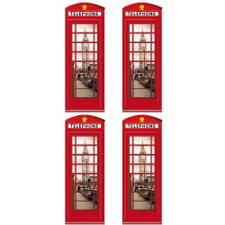 Stickers cabines Londres rouges