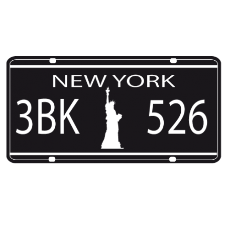 Sticker plaque Immatriculation New York