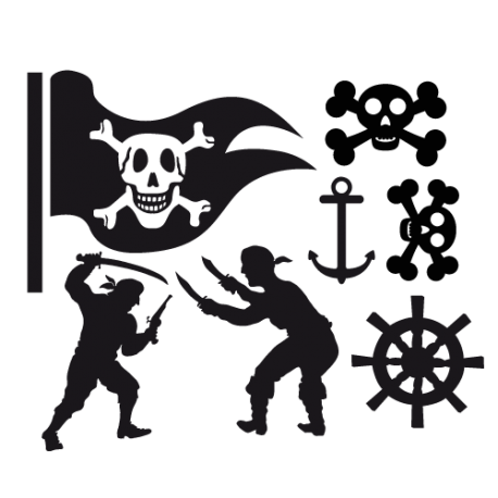 Stickers muraux pirates enfants