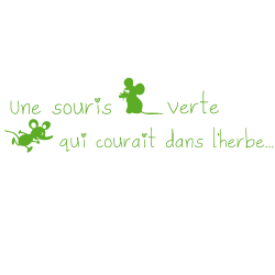 Sticker enfant Une souris verte ...