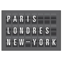 Sticker mural Affichage New York Paris ...