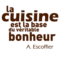 Sticker texte cuisine - A. Escoffier