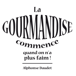 Sticker citation la gourmandise