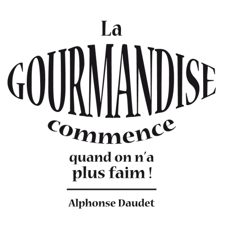 Sticker citation la gourmandise