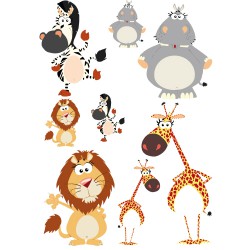 Stickers animaux Kit Savane