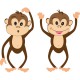 Stickers petits singes