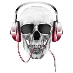 Sticker Audio Skull