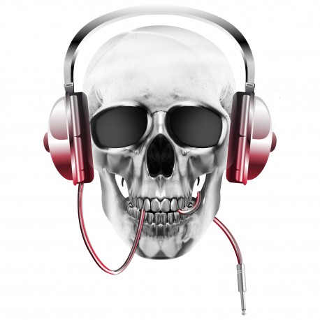 Sticker Audio Skull