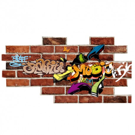 Sticker mur de graffitis