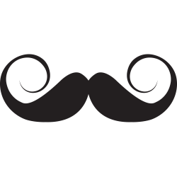 Stickers de meuble : moustache