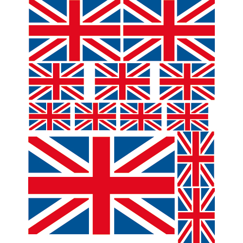 Stickers drapeau Anglais en impression recouvrant de toit pour Mini