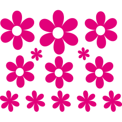 Kit de stickers fleur