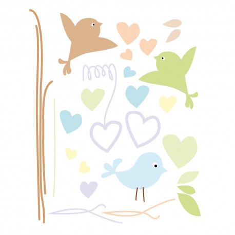 Stickers oiseaux gazouillis