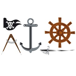 Stickers Kit Pirates en couleur