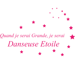 Sticker danseuse étoile textes