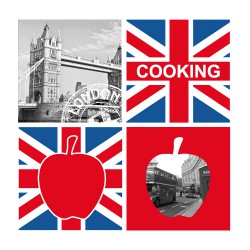 Stickers cuisine Pomme Londres