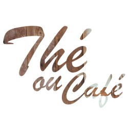 Sticker cuisine Thé ou Café Bois