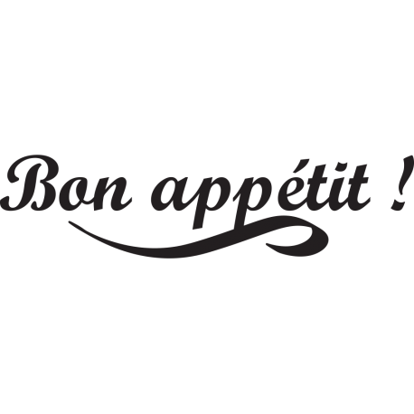 Sticker bon appétit texte