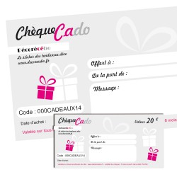 Chèque cado toute occasion : de 20 à 200 €