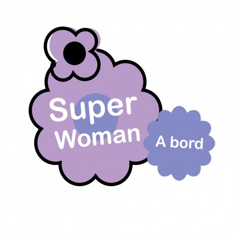 Stickers voiture fleurs : Super woman