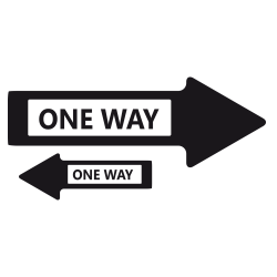 Sticker one way