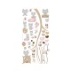 Stickers chats rose et gris