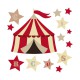Stickers chapiteau cirque et étoiles