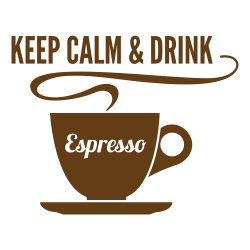 Sticker café Keep calm