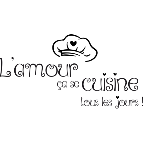 Sticker l'amour se cuisine