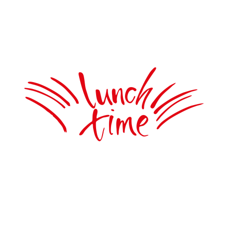 Sticker texte lunch time pour cuisine