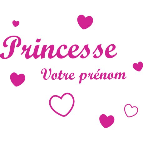 Stickers personnalisés fille princesse