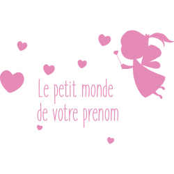 Stickers prénom personnalisé avec coeur